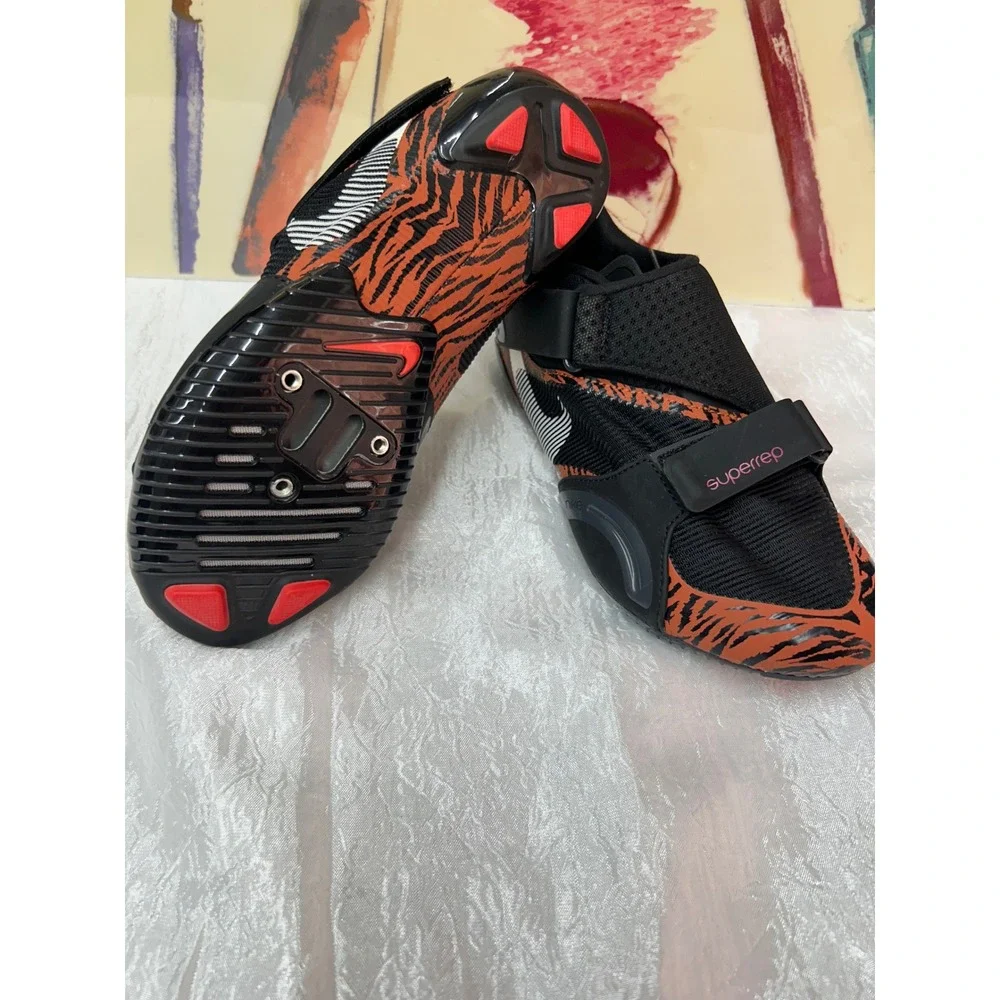 Nike SuperRep Cycle Indoor Cycling Shoes Tiger Stripe Orange Blac CJ0775-018 6.5